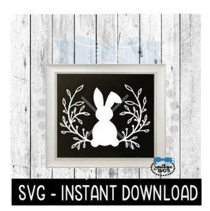 Easter Bunny Flourish Frame SVG, Farmhouse Sign SVG Files, SVG Instant Download, Cricut Cut Files, Silhouette Cut Files, Download