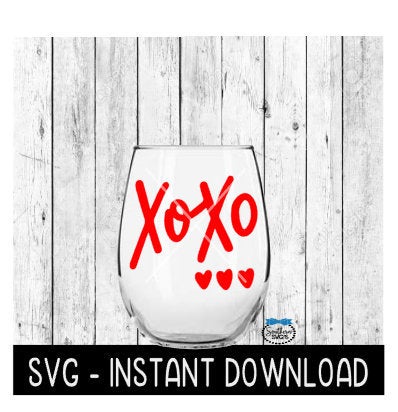 Hugs And Kisses, Valentines Day SVG, Wine Glass SVG Files, Instant Download, Cricut Cut Files, Silhouette Cut Files, Download, Print