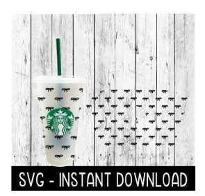 Full Wrap For Starbucks Cup, Bows Cold Brew Cup SVG Files, SVG Instant Download, Cricut Cut Files, Silhouette Cut Files, Download, Print