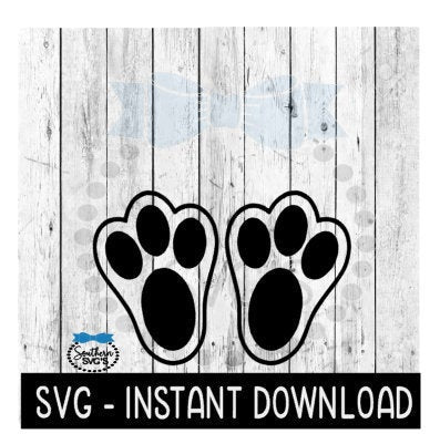 Easter Bunny Feet SVG, Easter SVG Files, Instant Download, Cricut Cut Files, Silhouette Cut Files, Download, Print