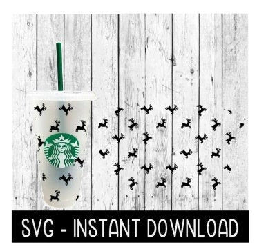 Full Wrap For Starbucks Cup, Deer Pre Sized Cold Brew SVG File, SVG Instant Download, Cricut Cut File, Silhouette File Download