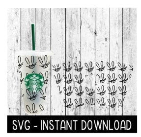 Full Wrap For Starbucks Cup, Easter Bunny Cold Brew Cup SVG Files, SVG Instant Download, Cricut Cut Files, Silhouette Cut Files, Download,