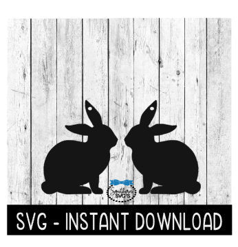 Earring SVG, Bunny Earring SVG, Earring SVG, Instant Download, Cricut Cut Files, Silhouette Cut Files, Download, Print