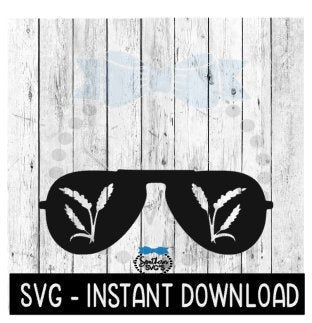 Sunglasses With Wheat Sheaves SVG, Beach Summer SVG, SVG Files Instant Download, Cricut Cut Files, Silhouette Cut Files, Download, Print