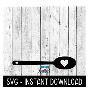 Wooden Spoon SVG, Farmhouse Kitchen Spoon SVG File, Instant Download, Cricut Cut File, Silhouette Cut Files, Download, Print