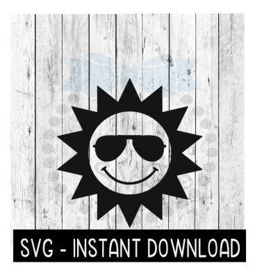Sun SVG, Beach Summer SVG, SVG Files Instant Download, Cricut Cut Files, Silhouette Cut Files, Download, Print