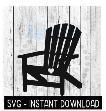 Adirondack Chair, Beach Summer SVG, SVG Files Instant Download, Cricut Cut Files, Silhouette Cut Files, Download, Print