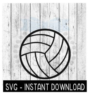 Volleyball Sports Ball SVG, Volleyball SVG Files, Instant Download, Cricut Cut Files, Silhouette Cut Files, Download, Print