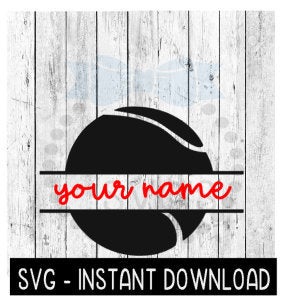 Tennis Ball Frame SVG, Sports SVG, Tennis SVG Files, Instant Download, Cricut Cut Files, Silhouette Cut Files, Download, Print