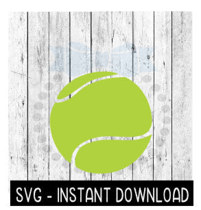 Tennis Ball SVG, Sports SVG, Tennis SVG Files, Instant Download, Cricut Cut Files, Silhouette Cut Files, Download, Print