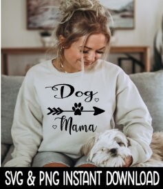 Dog Mama Arrow Dog Paw SVG, SVG Files, Instant Download, Cricut Cut Files, Silhouette Cut Files, Download, Print
