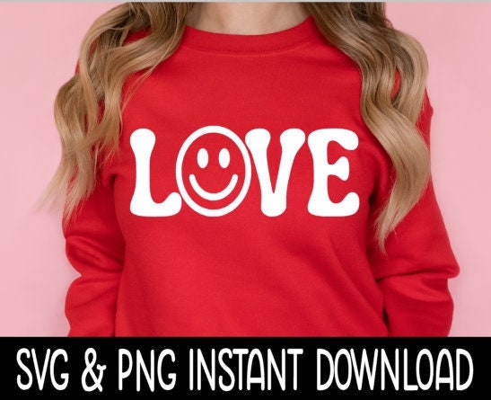 Valentine's Day SVG, Love Smiley Face SVG, Wine Glass SvG, Funny SVG, Instant Download, Cricut Cut Files, Silhouette Cut Files, Print