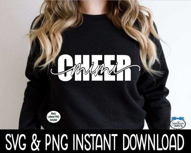 Cheer Mimi SVG, Cheer Mimi Tee SVG, Tote Bag SvG, Cheer Mimi SVG, Instant Download, Cricut Cut Files, Silhouette Cut Files, Print