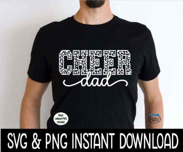 Cheer Dad Leopard SVG, Cheerleader Tee SVG, Wine Glass SvG, Cheer Mom SVG, Instant Download, Cricut Cut Files, Silhouette Cut Files, Print