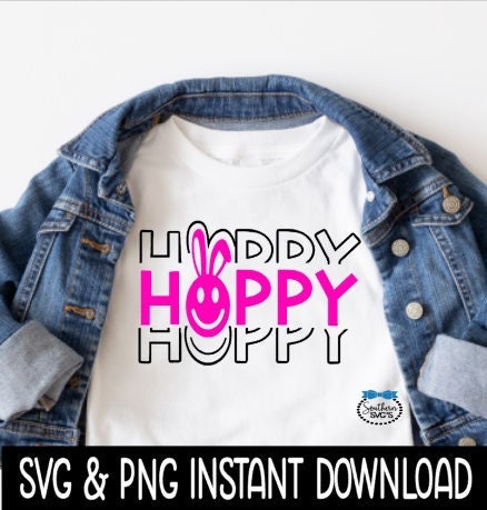 Happy Bunny Easter SVG, Happy Bunny Easter Easter Shirt SVG, Easter Tee, Instant Download, Cricut Cut Files, Silhouette Cut File Print