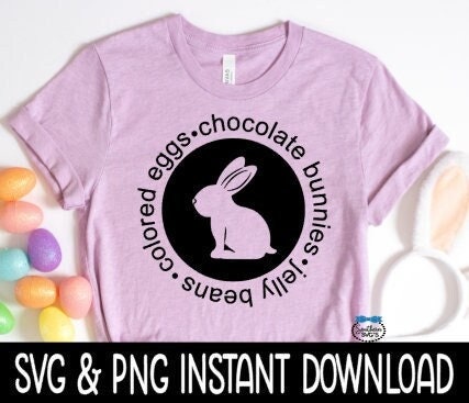 Easter SVG, Easter Bunny Tee Shirt SVG, Easter Egg Chocolate Bunny SvG, Tee Shirt SVG, Instant Download, Cricut Cut Files, Silhouette Cut Files, Print