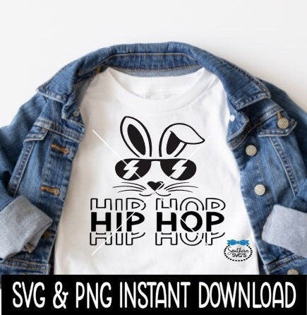 Hip Hop Easter SVG, Hip Hop Easter Boys Easter Stacked Tee SVG, Instant Download, Cricut Cut Files, Silhouette Cut File, Print