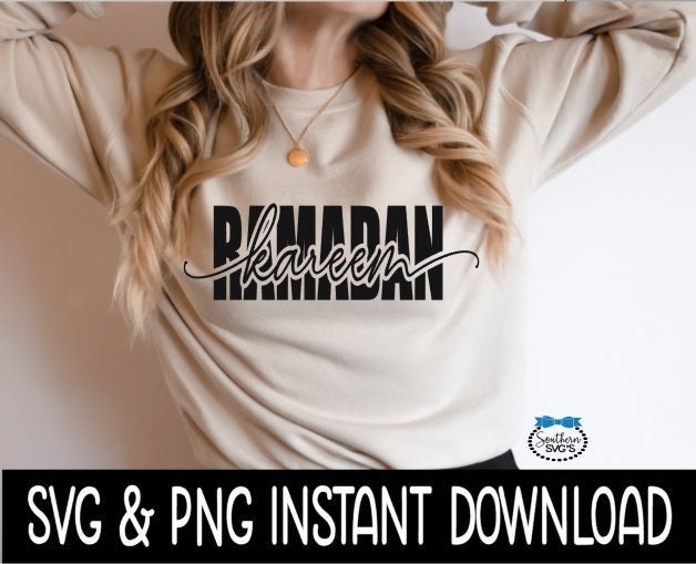 Ramadan Kareen SVG, Ramadan Tee Shirt SvG, Instant Download, Cricut Cut Files, Silhouette Cut Files, Print