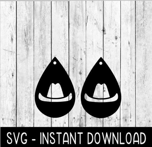 Cowboy Hat Earring SVG, Cowboy Hat Teardrop Earrings SvG Files, Instant Download, Cricut Cut Files, Silhouette Cut Files, Download