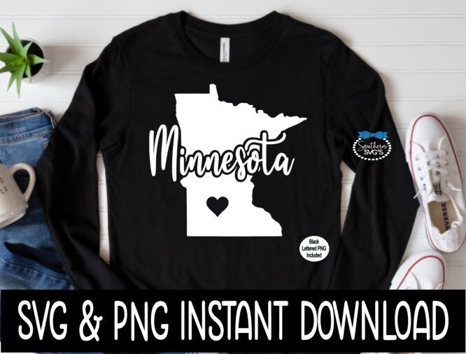 Minnesota State SVG, Minnesota PNG, Instant Download, Cricut Cut Files, Silhouette Cut Files, Sublimation PNG, Download, Print