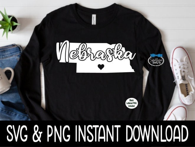 Nebraska State SVG, Nebraska SVG, Instant Download, Cricut Cut Files, Silhouette Cut Files, Sublimation PNG, Download, Print