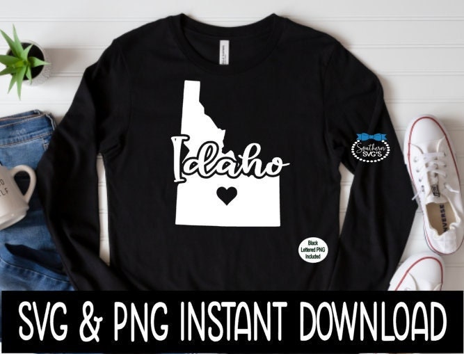 Idaho State SVG, Idaho Instant Download, Cricut Cut Files, Silhouette Cut Files, Sublimation PNG, Download, Print