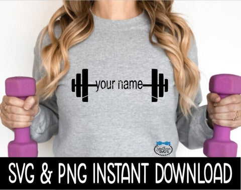 Barbell Frame SVG, Workout SVG File, Exercise Tee SVG, Gym Clothing Instant Download, Cricut Cut Files, Silhouette Cut Files