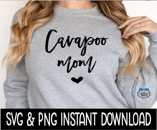 Cavapoo Mom SVG, Dog Mom SVG Files, Dog Breed SVG Instant Download, Cricut Cut Files, Silhouette Cut Files, Download, Print