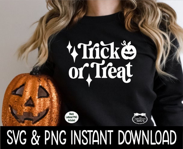 Halloween SVG, Halloween Trick Or Treat SVG Instant Download, Cricut Cut File, Silhouette Cut Files, Download, Print