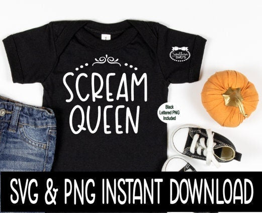 Halloween SVG, Halloween Scream Queen SVG Instant Download, Cricut Cut File, Silhouette Cut Files, Download, Print