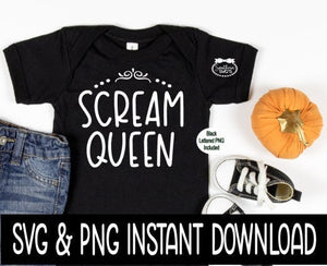 Halloween SVG, Halloween Scream Queen SVG Instant Download, Cricut Cut File, Silhouette Cut Files, Download, Print