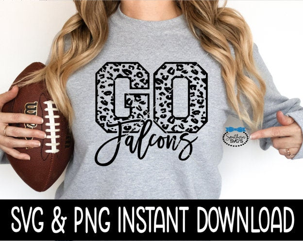Cheer Mascot SVG, Cheer Mascot Go Falcons SvG, School Mascot Cheetah SVG, Instant Download, Cricut Cut File, Silhouette Cut File Print
