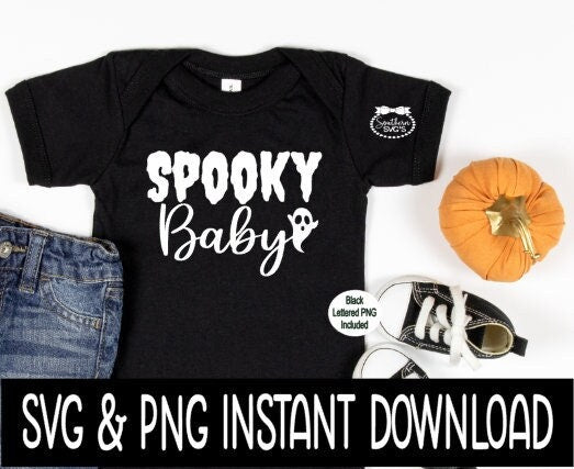 Halloween SVG, Halloween Spooky Baby SVG Instant Download, Cricut Cut File, Silhouette Cut Files, Download, Print