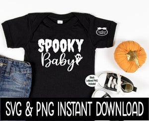 Halloween SVG, Halloween Spooky Baby SVG Instant Download, Cricut Cut File, Silhouette Cut Files, Download, Print